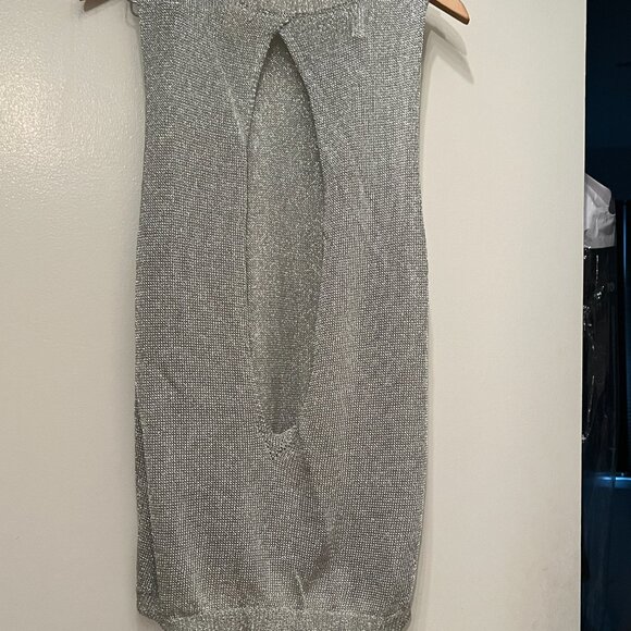 Silver Shiny Sleeveless Dress by H&M (Size‎ 6) - Picture 11 of 15